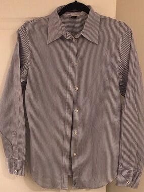 GAP Blue & White Pinstripe Button-Down Shirt